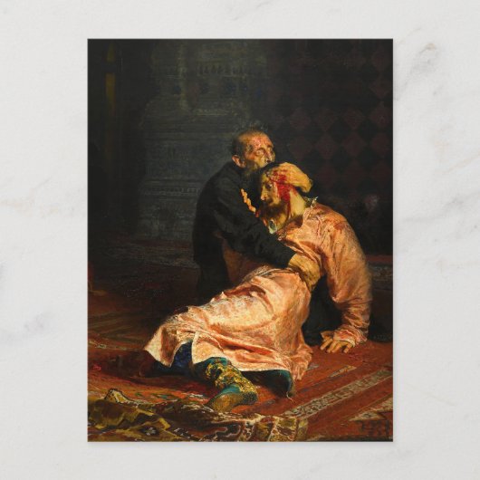 Vivid Retro - Ivan the Terrible and His Son Ivan Uitnodiging Briefkaart (Voorkant)