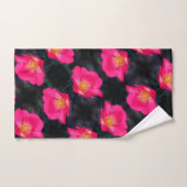 Vivid roze Rose Petals Abstract flessenpatroon Bad Handdoek (Handdoek)