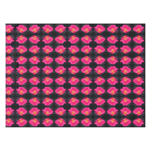 Vivid roze Rose Petals Abstracte Floral Tafelkleed (Voorkant (Horizontaal))