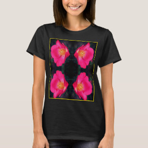 Vivid roze rozen Abstracte Floral T-shirt