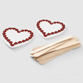 Vivid Ruby Heart Gemstone Design Handwaaier (Niet-gemonteerd)