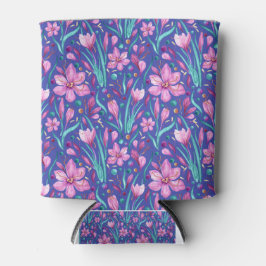 Vivid Saffron Petals - Velvet en Turquoise Green Blikjeskoeler