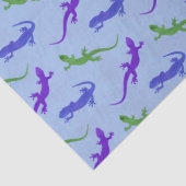 Vivid Salamander Silhouette in Blue Tissuepapier (Detail)