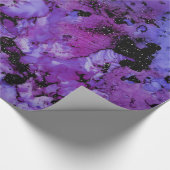 Vivid Shimmering Black en Paarse inktspiegel Cadeaupapier (Hoek)