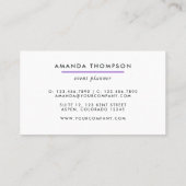 Vivid Shimmering Enk Splash Carte de visite (Dos)