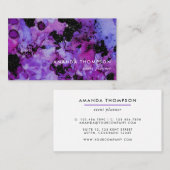 Vivid Shimmering Enk Splash Carte de visite (Devant / Derrière)