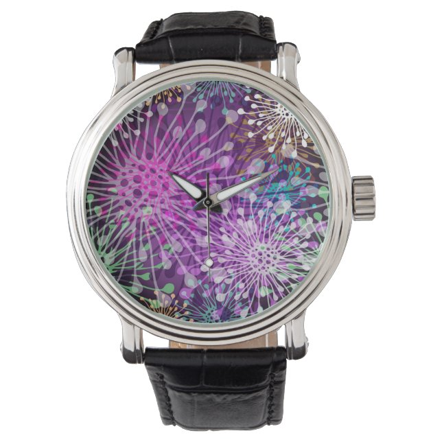 Vivid Spotty Pattern Horloge (Voorkant)