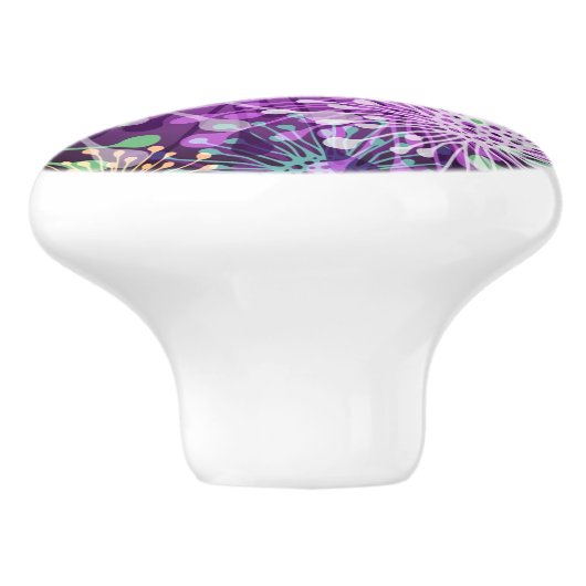 Vivid Spotty Pattern Keramische Knop (Zijkant)