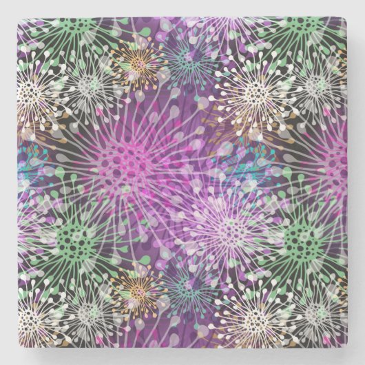 Vivid Spotty Pattern Stenen Onderzetter (Voorkant)