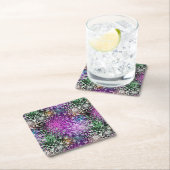 Vivid Spotty Pattern Vierkante Kartonnen Onderzetter (Insitu)