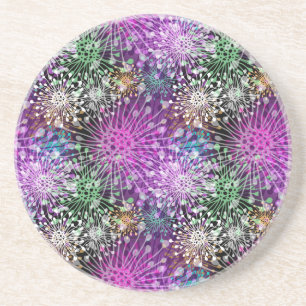 Vivid Spotty Pattern Zandsteen Onderzetter