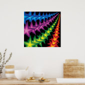 vivid star strepen poster (Keuken)