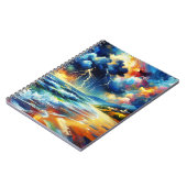 Vivid Stormy Beach Painting Notebook Notitieboek (Linkerzijde)