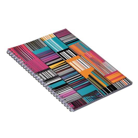 Vivid Stripes : Carnet Abstrait moderne (Côté Droit)