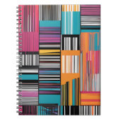 Vivid Stripes : Carnet Abstrait moderne (Devant)
