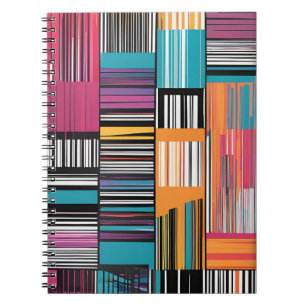 Vivid Stripes: Modern Abstract Notitieboek