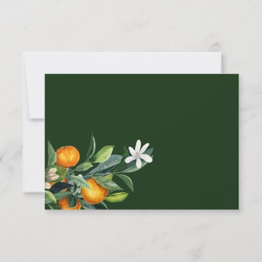 Vivid Tangerine Orange Bouquet Mariage merci (Dos)