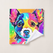 Vivid Vibes de marionnettes Design d'art (Gant de toilette)