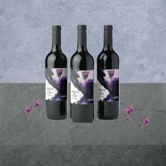 Vivid Violet Mariages Étiquettes de vin