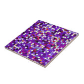 Vivid violet multicolore Carré carreaux Motif (Côté)