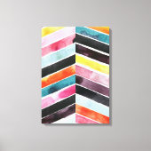 Vivid Waterverf Chevron I Canvas Afdruk (Voorkant)