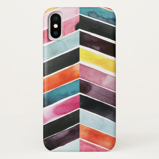 Vivid Waterverf Chevron I Case-Mate iPhone Case (Achterkant)