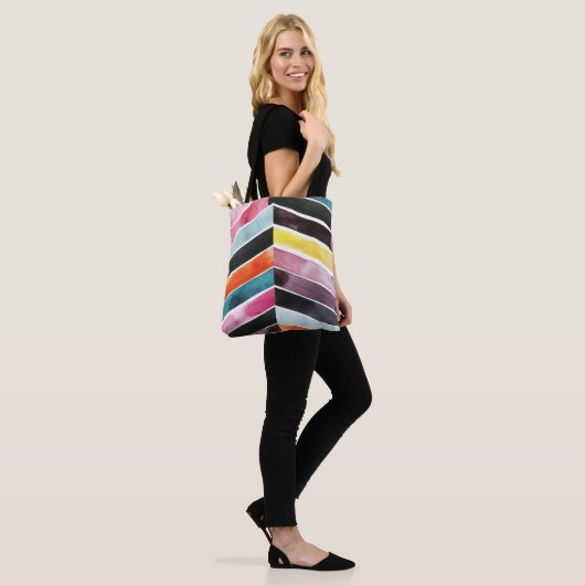 Vivid Waterverf Chevron I Draagtas (Op model)