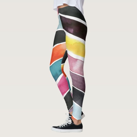 Vivid Waterverf Chevron I Leggings (Links)