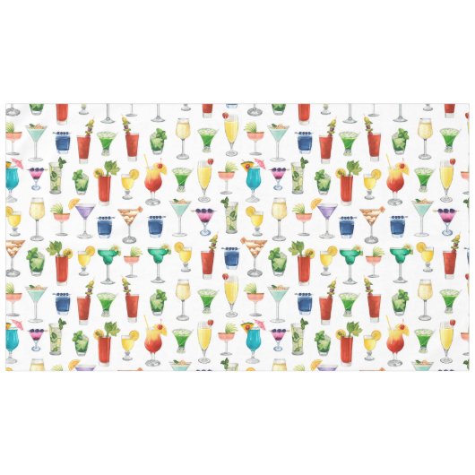 Vivid Waterverf Cocktail Pattern Canvas tas Tafelkleed (Voorkant (Horizontaal))