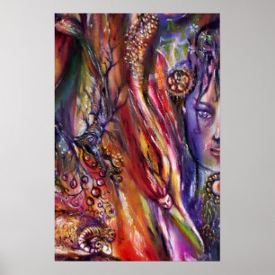 VIVIEN EN MERLIN Arthurs Legenden Aquarel Poster