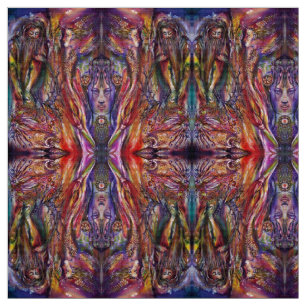 VIVIEN EN MERLIN Roze Paarse blauw Fantasy Stof