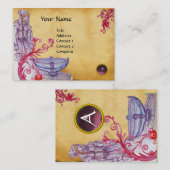 VIVIEN MONOGRAM geel Visitekaartje (Voorkant / Achterkant)