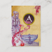 VIVIEN MONOGRAM geel Visitekaartje (Achterkant)