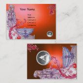 VIVIEN MONOGRAM oranje wit Visitekaartje (Voorkant / Achterkant)