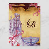 VIVIEN MONOGRAM paars Kaart (Voorkant / Achterkant)