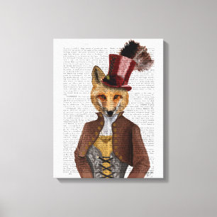 Vivienne Steampunk Fox Canvas Afdruk