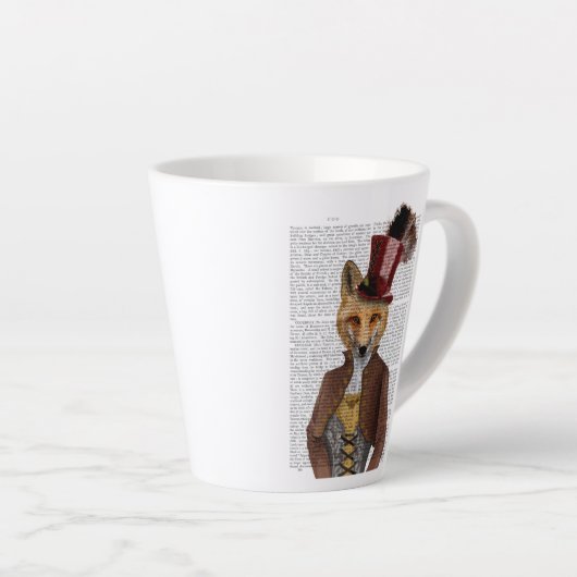 Vivienne Steampunk Fox Latte Mok (Rechterhoek)