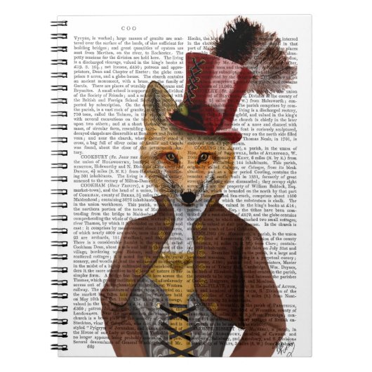 Vivienne Steampunk Fox Notitieboek (Voorkant)