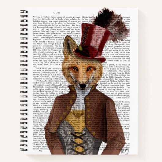Vivienne Steampunk Fox Notitieboek (Voorkant)