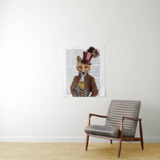 Vivienne Steampunk Fox Wandkleed (In situ)