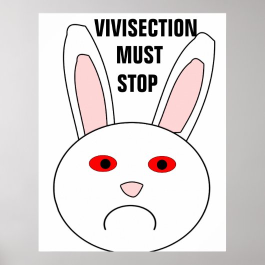 Vivisectie moet het Poster stoppen (Voorkant)