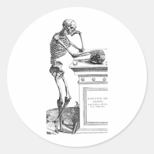 Vivitur Ingenio - Skeleton Ronde Sticker