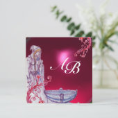 VIVIVIEN MONOGRAM red ruby gold Kaart (Staand voorkant)