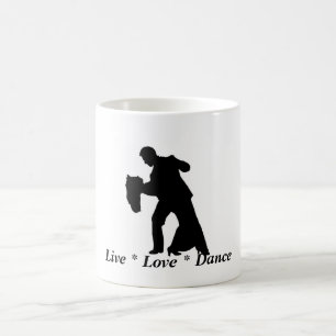 Vivre, Amour, Danse - Couple Mug de salle de bal