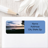 "VIVRE AU LAC" ÉTIQUETTE D'ADRESSE DE RETOUR (En situation)