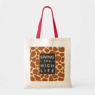 Vivre la grande vie Giraffe Sac fourre-tout d'impr