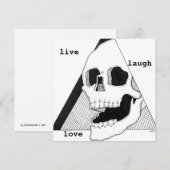 Vivre Rire Aimer Carte (Devant / Derrière)