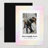 Vivre Rire Aimer | Carte de vœux de fêtes pour cou (Devant / Derrière)