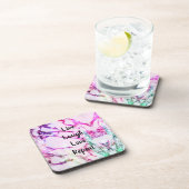 Vivre, Rire, Amour, Répéter dessous de verre en pl (Côté Droit)