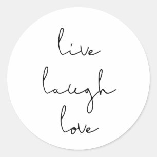 Vivre rire autocollant d'amour